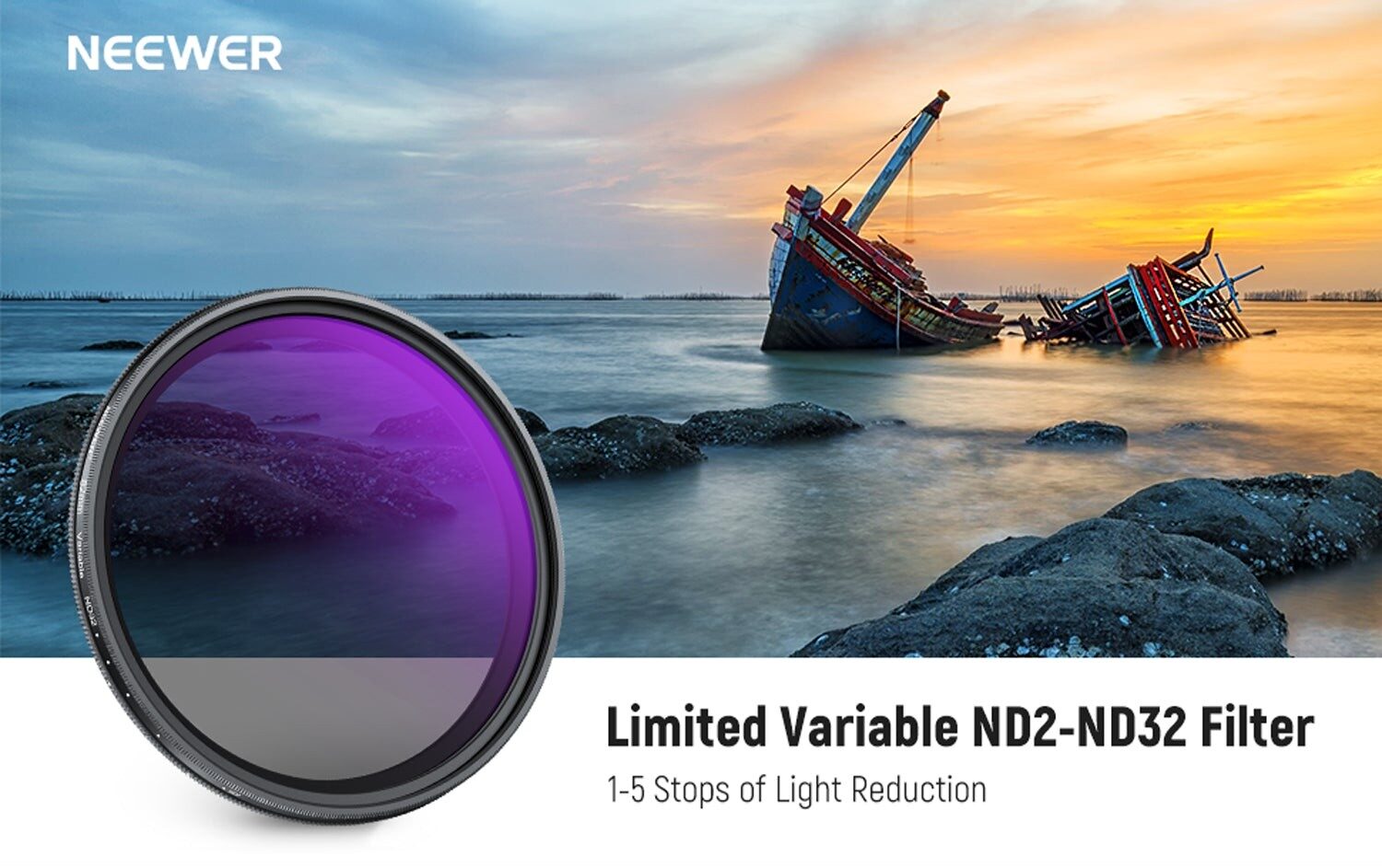Neewer nd2 32 (1 5 stops) variable nd filter with lens cap 0 0ฟิลเตอร์ ฟิลเตอร์กล้อง