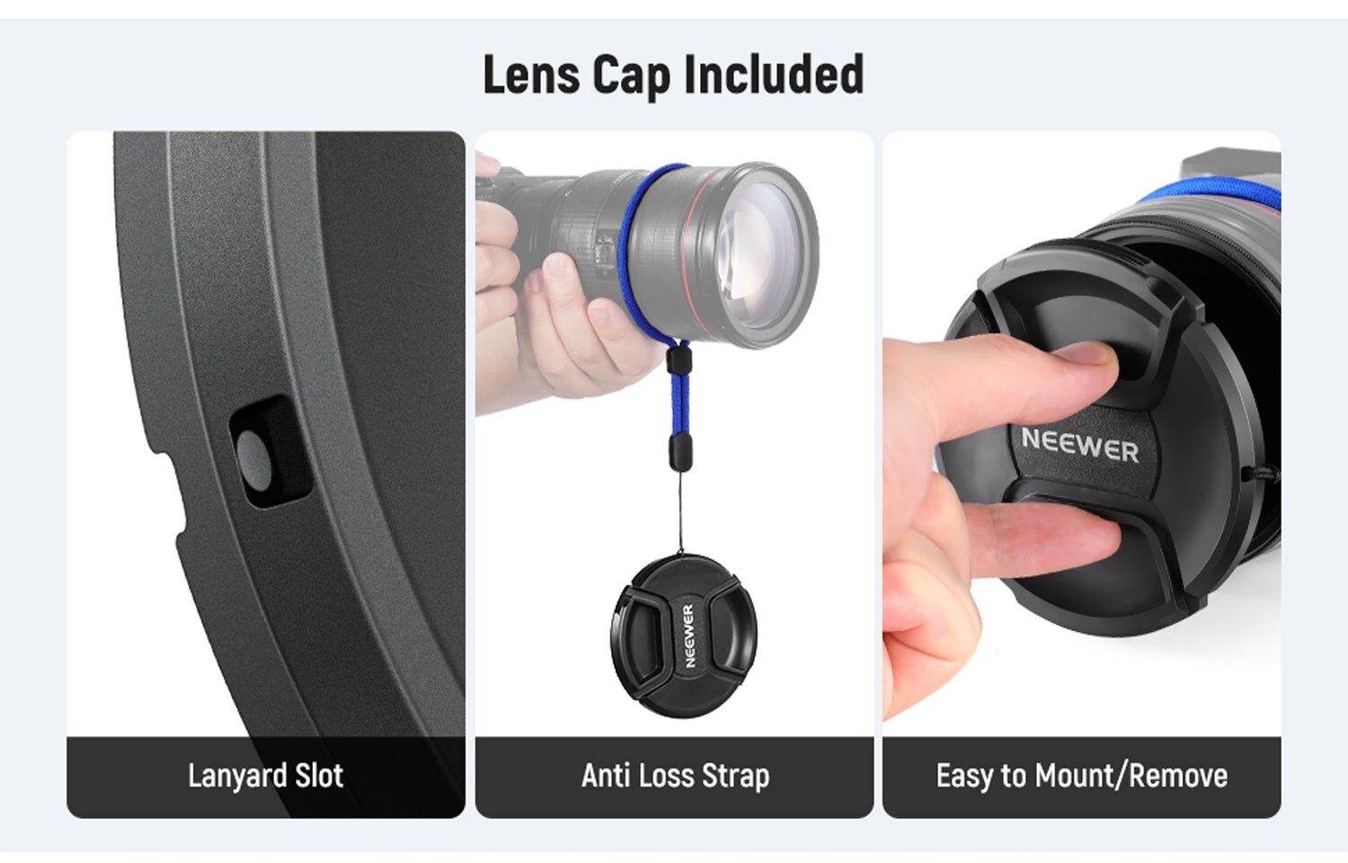 Neewer nd2 32 (1 5 stops) variable nd filter with lens cap 4 0ฟิลเตอร์ ฟิลเตอร์กล้อง