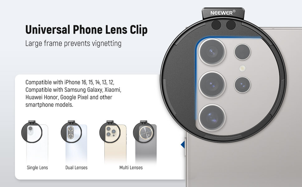 Neewer 67mm magnetic cpl filter with cold shoe phone clip ฟิลเตอร์แม่เหล็ก ฟิลเตอร์กล้อง 4