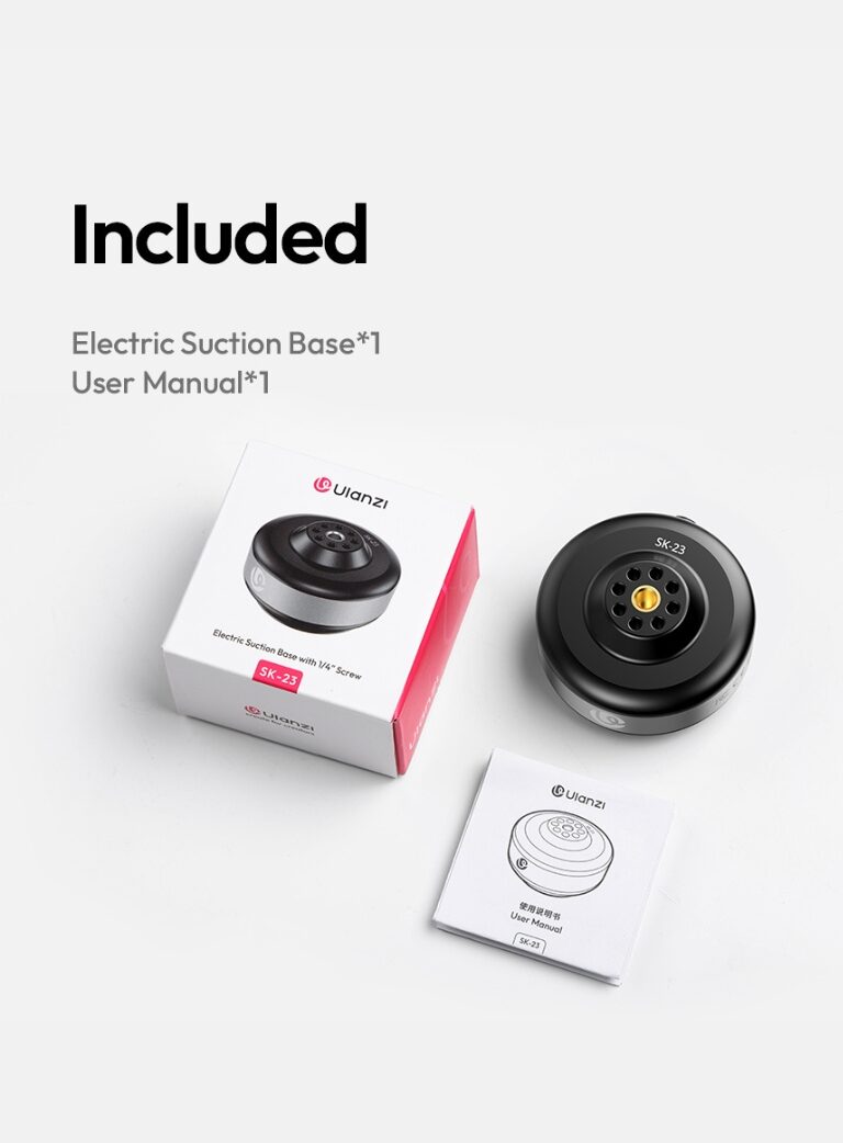 Ulanzi sk 23 electric suction base ฐานดูดติดรถ ติดกระจก แบบไฟฟ้า พร้อมช่องเกลียว 1 4″ ติดมือถือในรถ (12)
