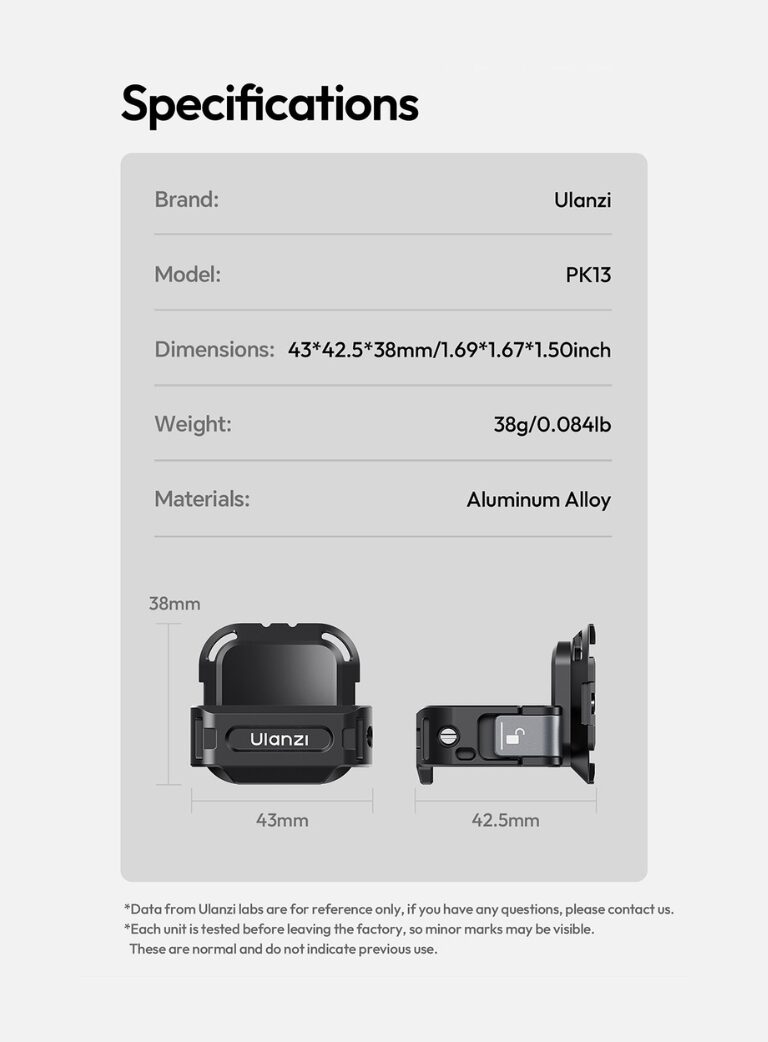 Ulanzi pk13 pocket 3 uka quick release expansion adapter ตัวแปลงสำหรับต่อกล้อง dji osmo pocket 3 กับอุปกรณ์ระบบ uka (12)