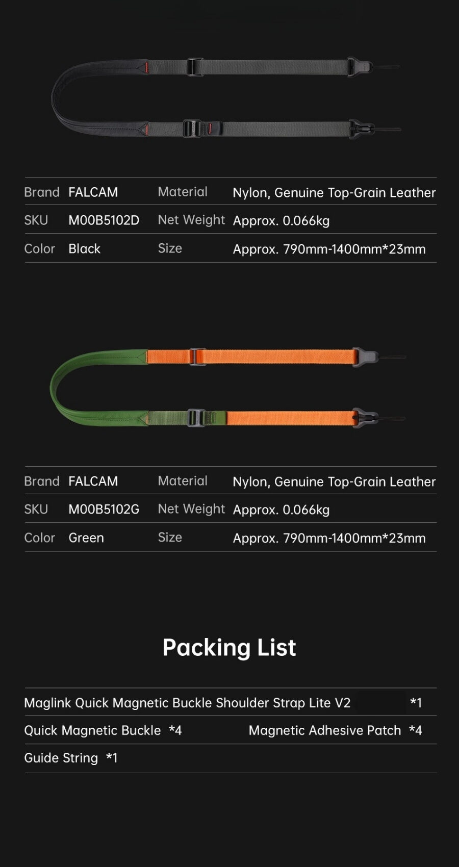 Falcam maglink quick magnetic buckle shoulder strap lite v2 สายคล้องกล้อง สายสะพายกล้อง แม่เหล็กพรีเมียม น้ำหนักเบา 66g (9)