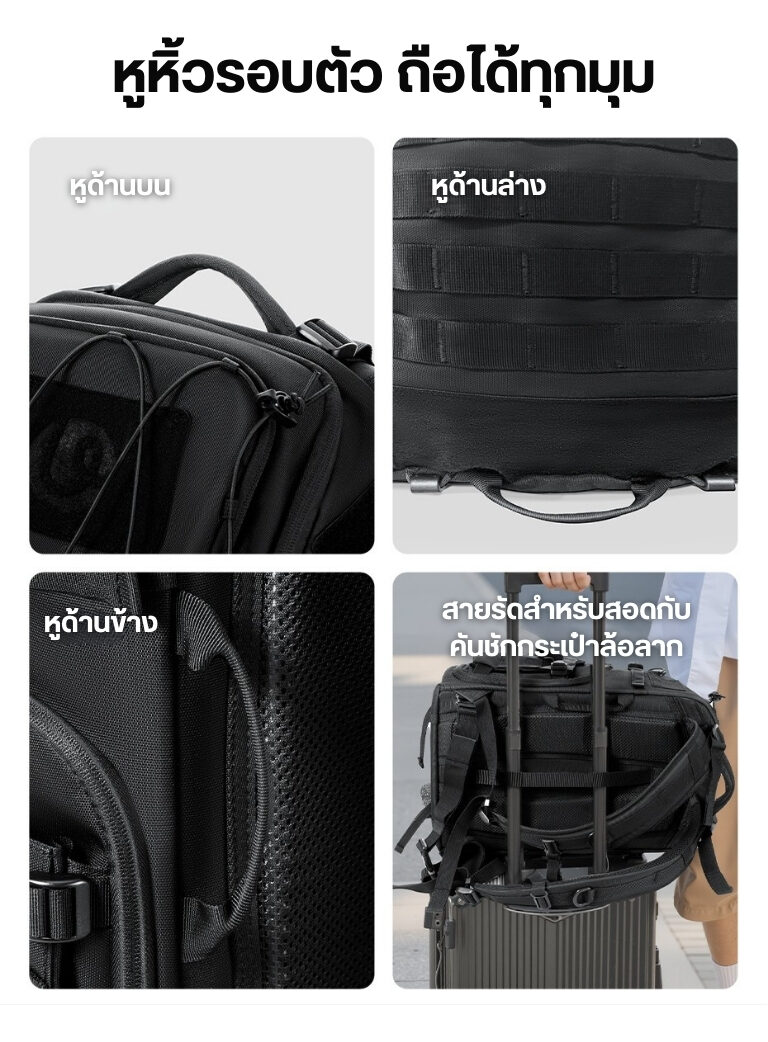 Ulanzi bc007 tactical camera backpack 28l กระเป๋าเป้ กระเป๋ากล้อง แทคติคอล ความจุ 28 ลิตร สำหรับช่างภาพมืออาชีพ 15