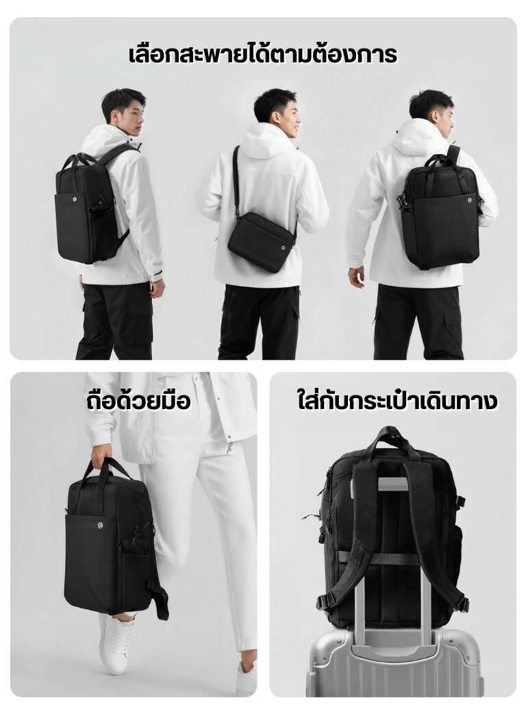Ulanzi f08 lightweight travel backpack กระเป๋าเป้ กระเป๋ากล้อง กระเป๋าเดินทาง กระเป๋าสะพาย จุได้ 20l (5)
