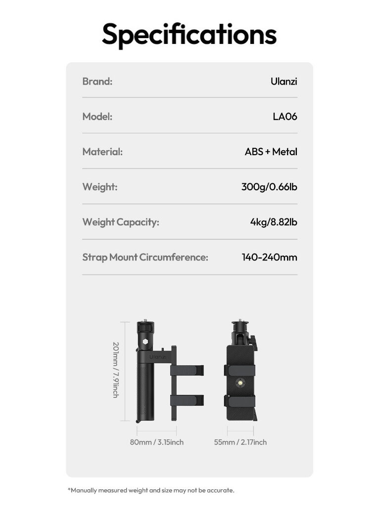 Ulanzi la06 light grip handle with powerbank plate (l182) (11)