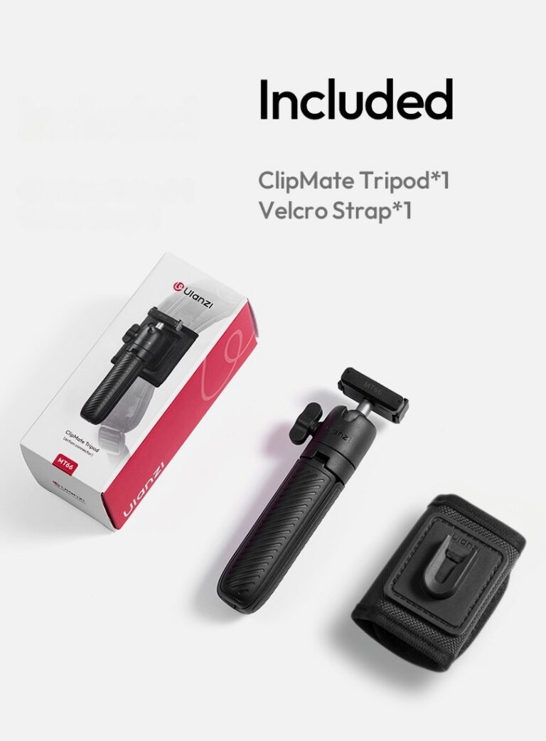 Ulanzi mt66 clipmate tripod with action connector ขาตั้งกล้อง อเนกประสงค์ 3in1 พร้อม dji action 5 pro mount และ velcro strap (10)