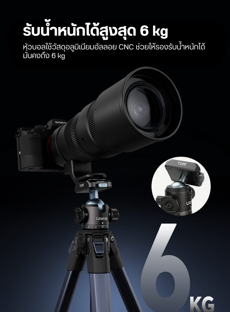 Ulanzi t100 uka quick release tripod ball head (c062) (6)