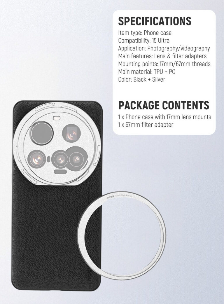 Neewer pa101 phone case for xiaomi 15 ultra เคสมือถือ พร้อมช่องต่อ เลนส์เสริม ฟิลเตอร์สำหรับมือถือ (18)