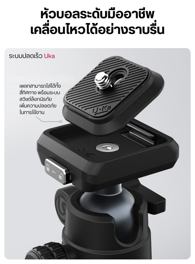 Ulanzi tt59 horizontal center column tripod ขาตั้งกล้อง ปรับแกนกลางแนวนอนได้ ขาตั้งมุมท็อป (7)