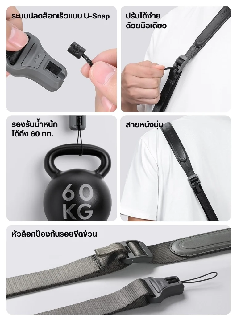 Ulanzi CSS1 U Snap Camera Shoulder Strap สายสะพายกล้อง สายคล้องกล้อง ระบบ Quick Release (2)