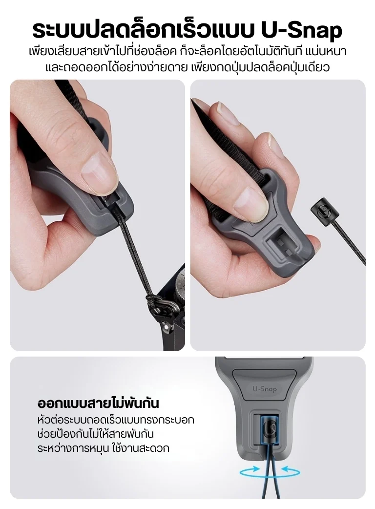 Ulanzi CSS1 U Snap Camera Shoulder Strap สายสะพายกล้อง สายคล้องกล้อง ระบบ Quick Release (3)