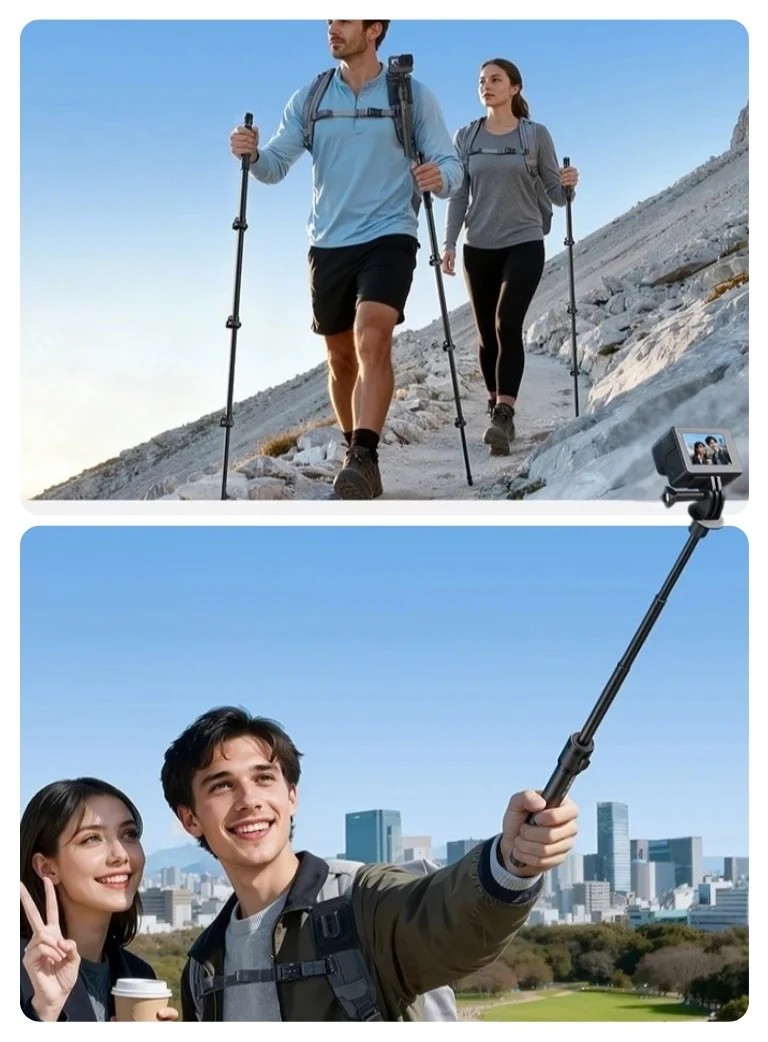 Ulanzi VL04 Quick Release Extension Pole for Action Camera ไม้เซลฟี่กล้อง Action ระบบปลดล็อกเร็ว ยืดได้ 114cm DJI360 Insta360 (5)
