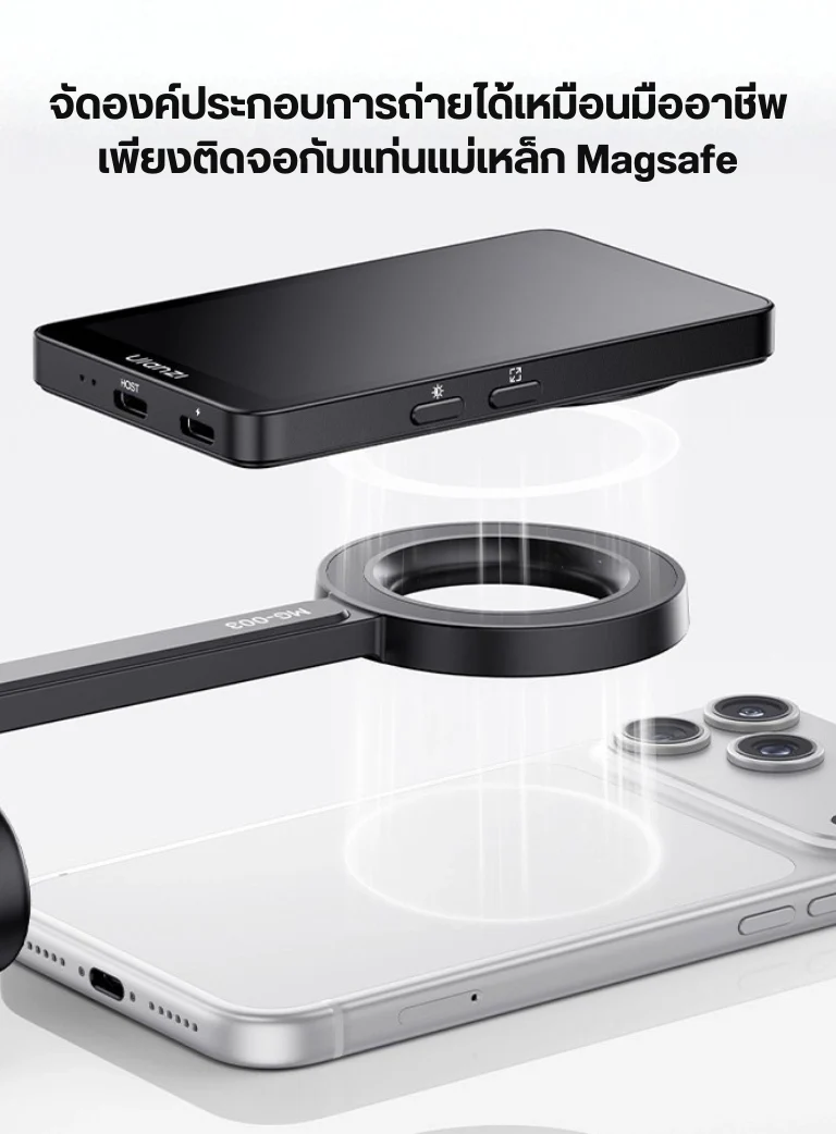 Ulanzi VM1 Vlog Selfie Monitor Screen จอมอนิเตอร์ จอเซลฟี่ Zero Lag จอหลัง iPhone จอ Magsafe (10.5)