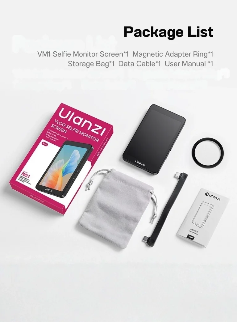 Ulanzi VM1 Vlog Selfie Monitor Screen จอมอนิเตอร์ จอเซลฟี่ Zero Lag จอหลัง iPhone จอ Magsafe (16)