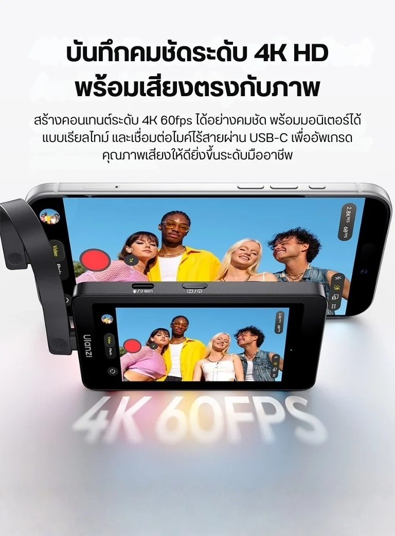 Ulanzi VM1 Vlog Selfie Monitor Screen จอมอนิเตอร์ จอเซลฟี่ Zero Lag จอหลัง iPhone จอ Magsafe (6)
