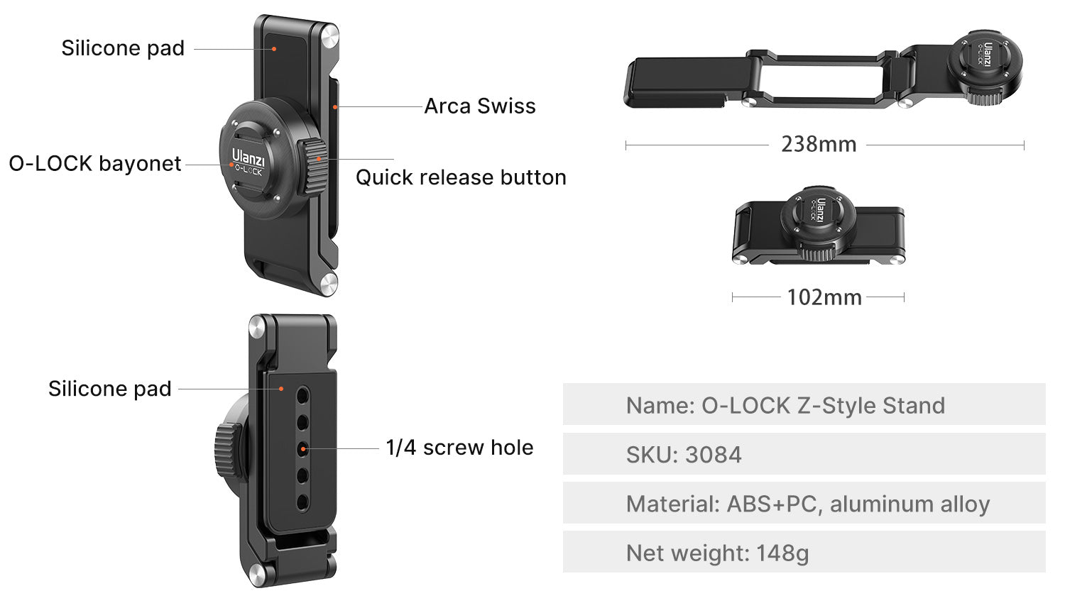 Ulanzi O-LOCK Z-Style Stand 