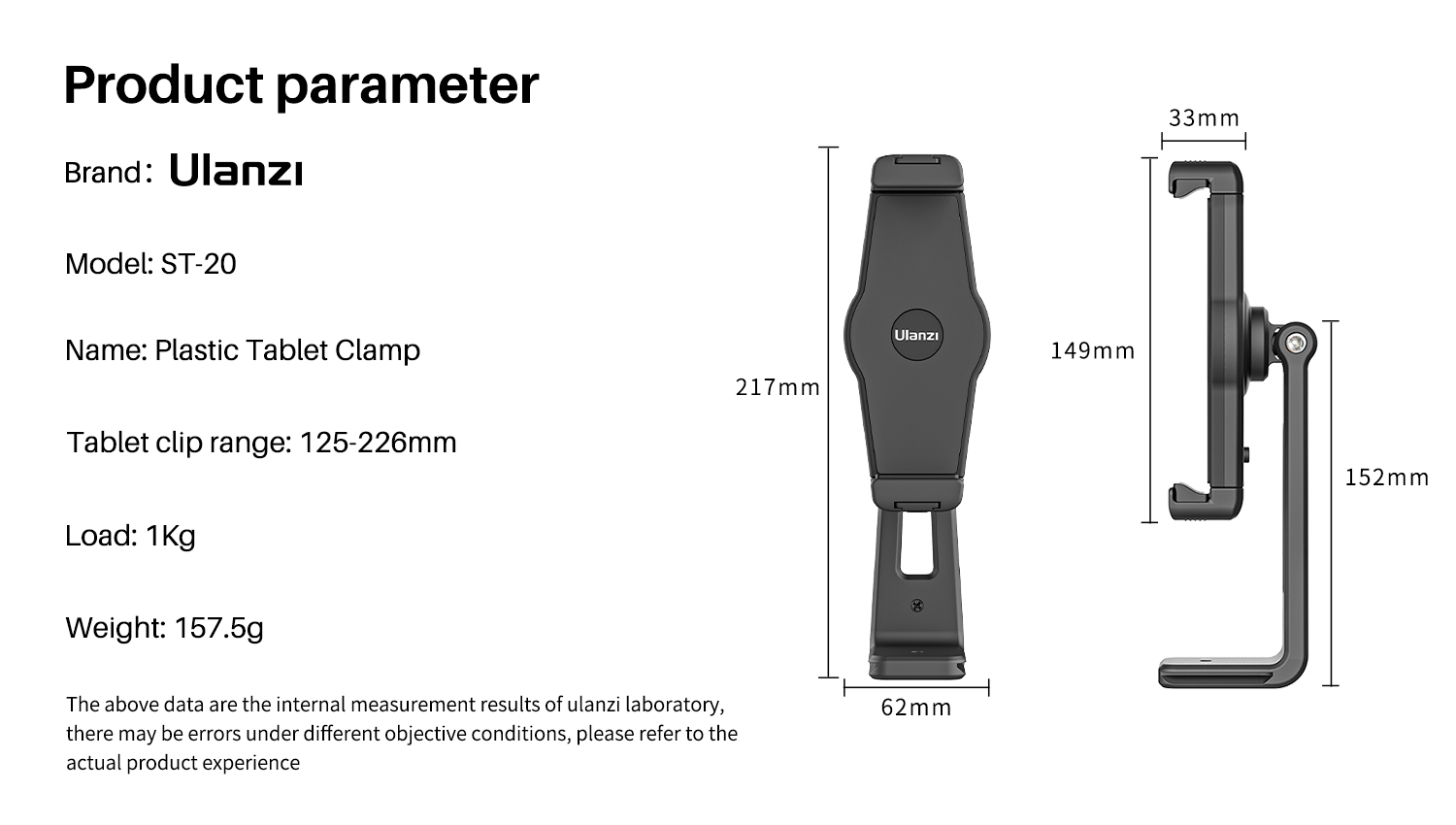 Ulanzi ST-20 Tablet Clamp