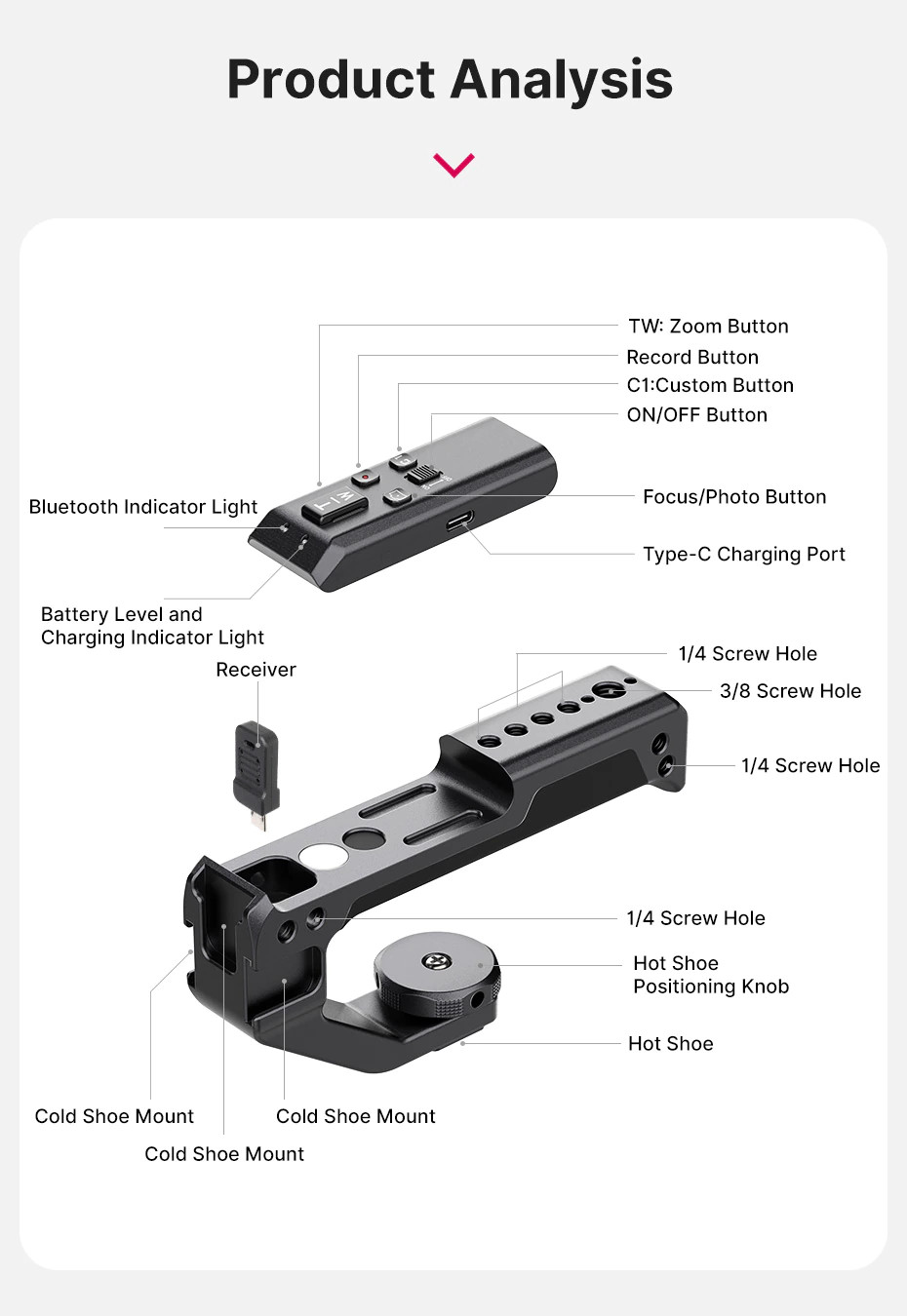 Ulanzi R091 Bluetooth Remote Top Handle