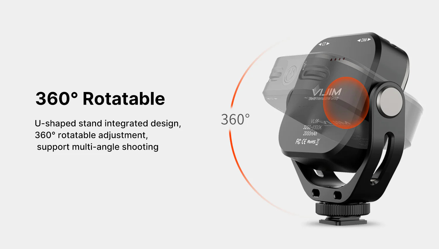 Ulanzi VL66 360° Rotatable LED Video Light