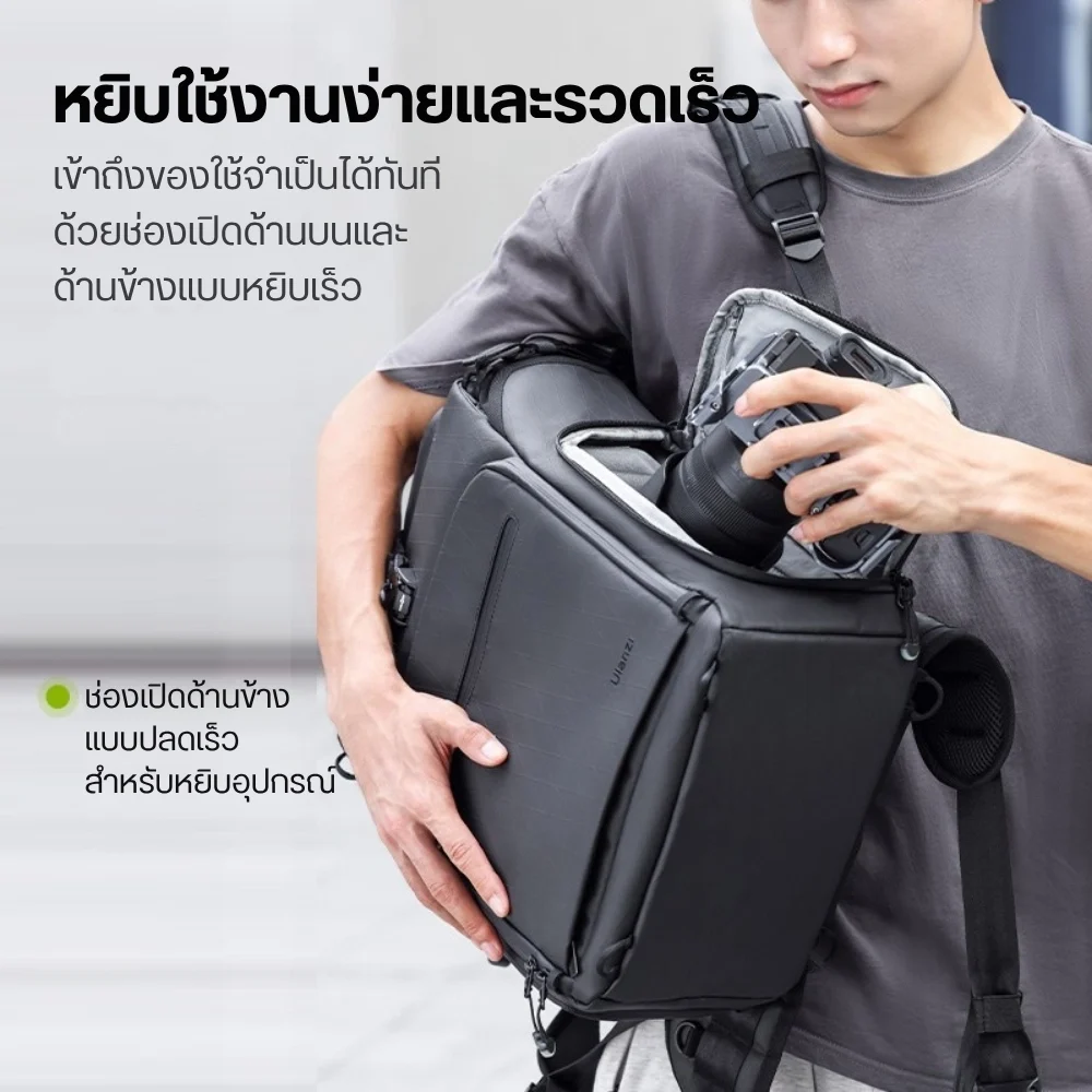 Ulanzi กระเป๋ากล้อง Backpack BT01 กระเป๋าสะพายหลัง กระเป๋าเป้ Travel Camera ความจุ 25.5-32.64 ลิตร