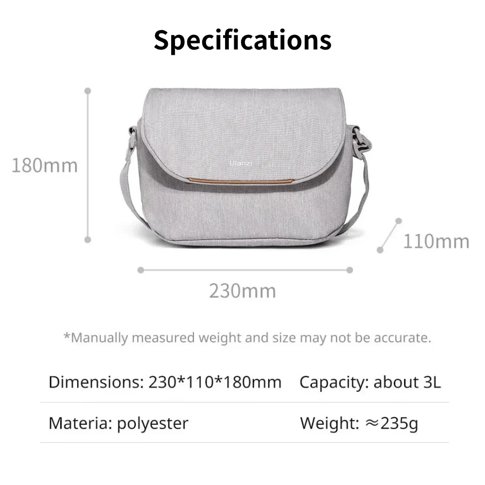 Ulanzi กระเป๋ากล้อง Sling Bag F01 กระเป๋าสะพายข้าง กันละอองน้ำ จุ 3L