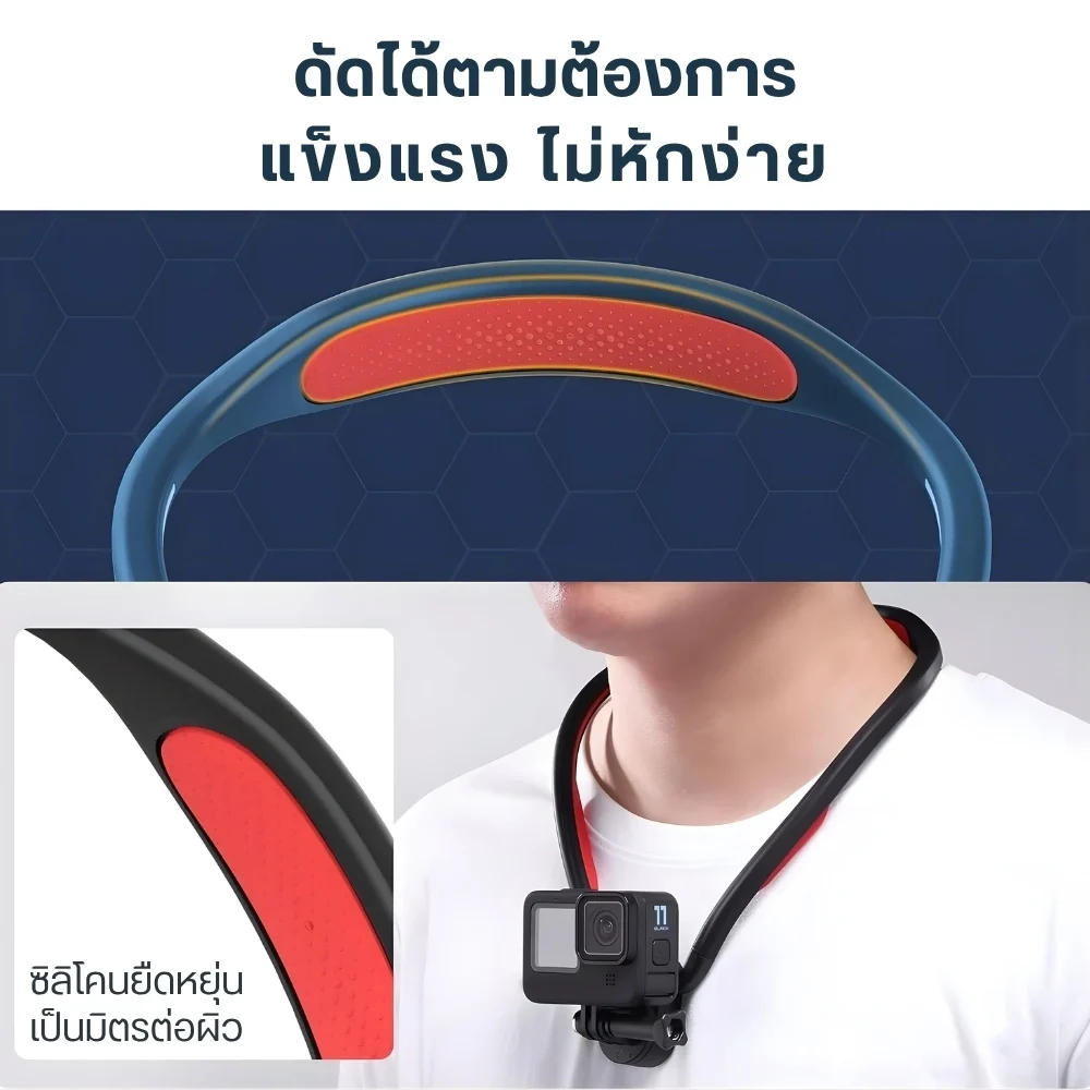 Ulanzi ที่ยึดโกโปรแบบคล้องคอ Go-Quick II V2 For Action Camera For Action Cameras Gopro 12 / 11 / 10 / 9 มุมมองแบบ POV