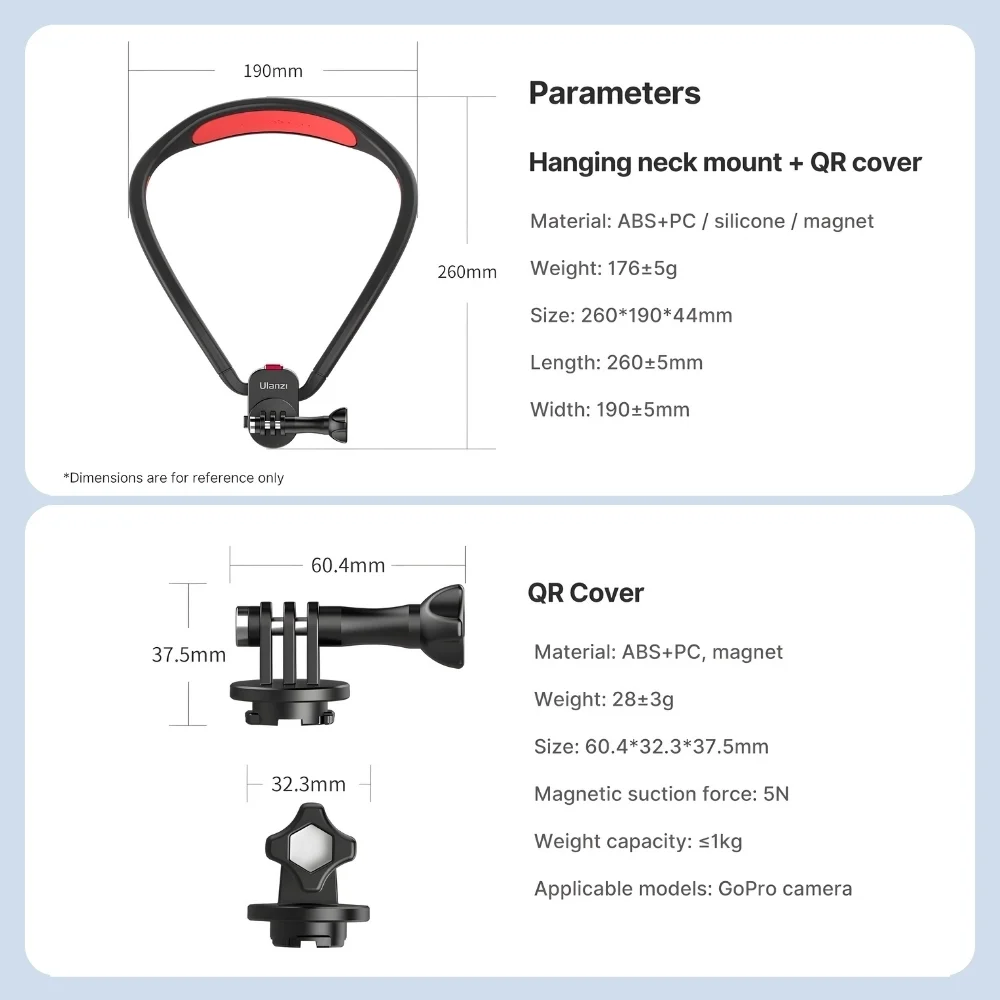 Ulanzi ที่ยึดโกโปรแบบคล้องคอ Go-Quick II V2 For Action Camera For Action Cameras Gopro 12 / 11 / 10 / 9 มุมมองแบบ POV