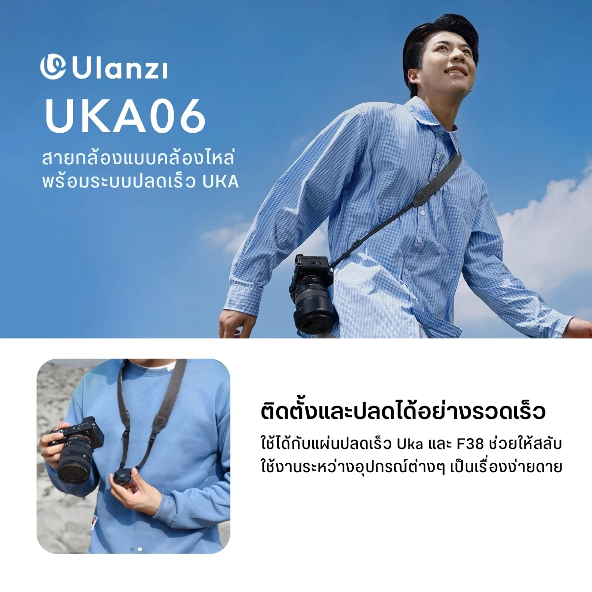 Ulanzi สายคล้องกล้อง UKA06 Quick Release Shoulder Strap สายสะพายกล้อง