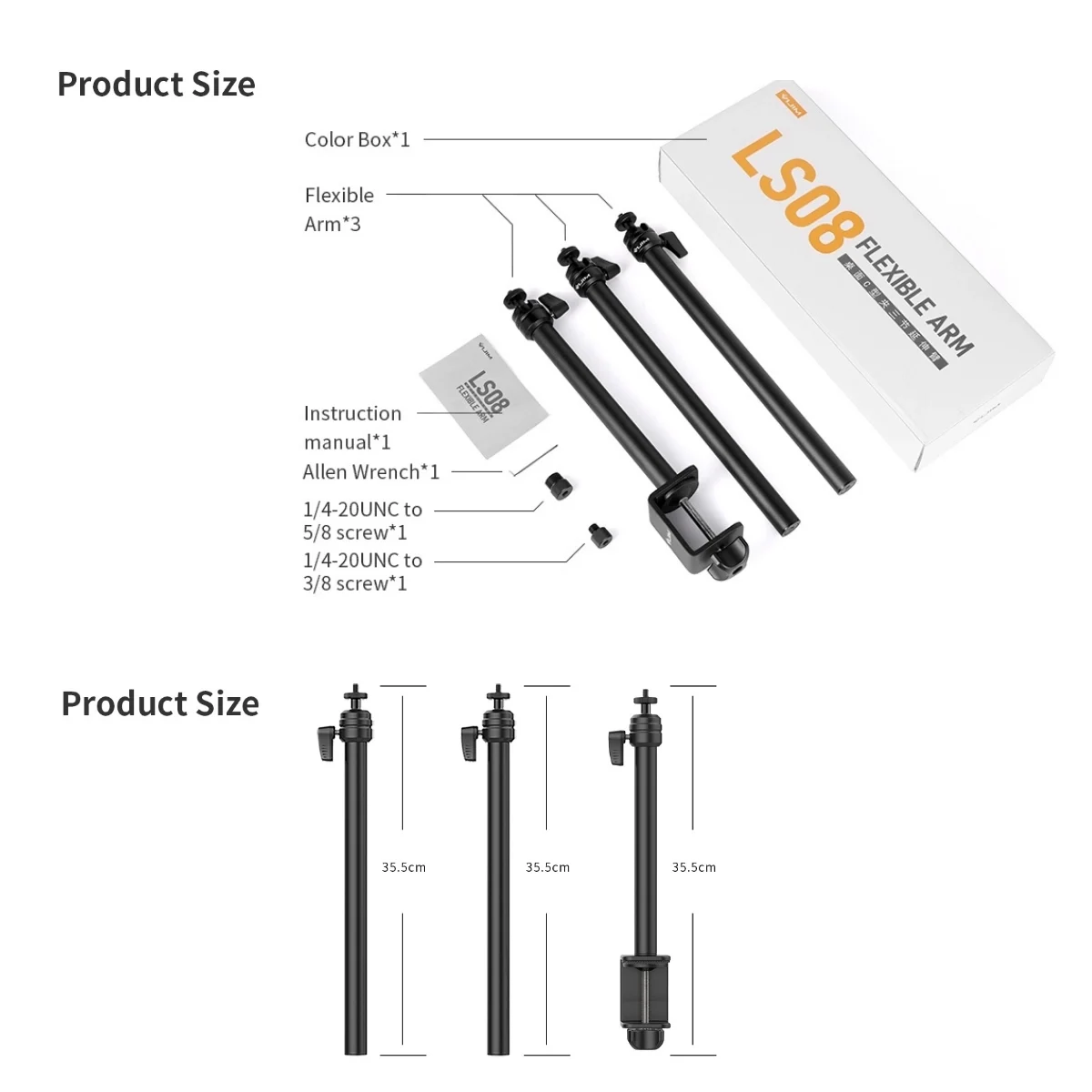 Ulanzi Vijim LS08 Flexible Arm แขนยึดกล้องหนีบโต๊ะ ขาตั้งกล้อง
