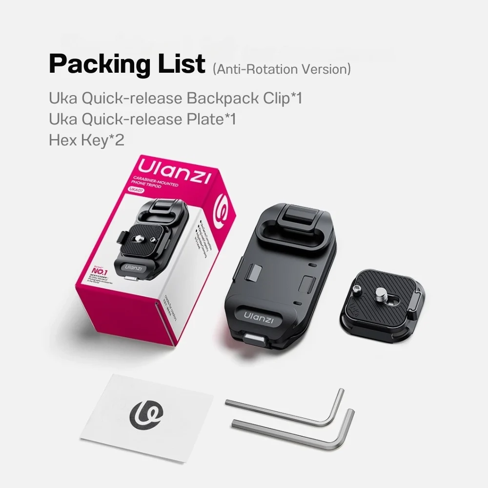 Ulanzi ตัวติดกล้องกับสายกระเป๋า UKA07 Backpack Clip Quick Release สำหรับกล้อง ระบบปลดเร็ว
