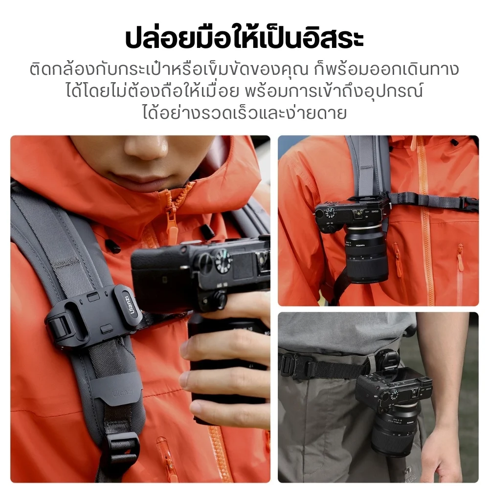Ulanzi ตัวติดกล้องกับสายกระเป๋า UKA07 Backpack Clip Quick Release สำหรับกล้อง ระบบปลดเร็ว