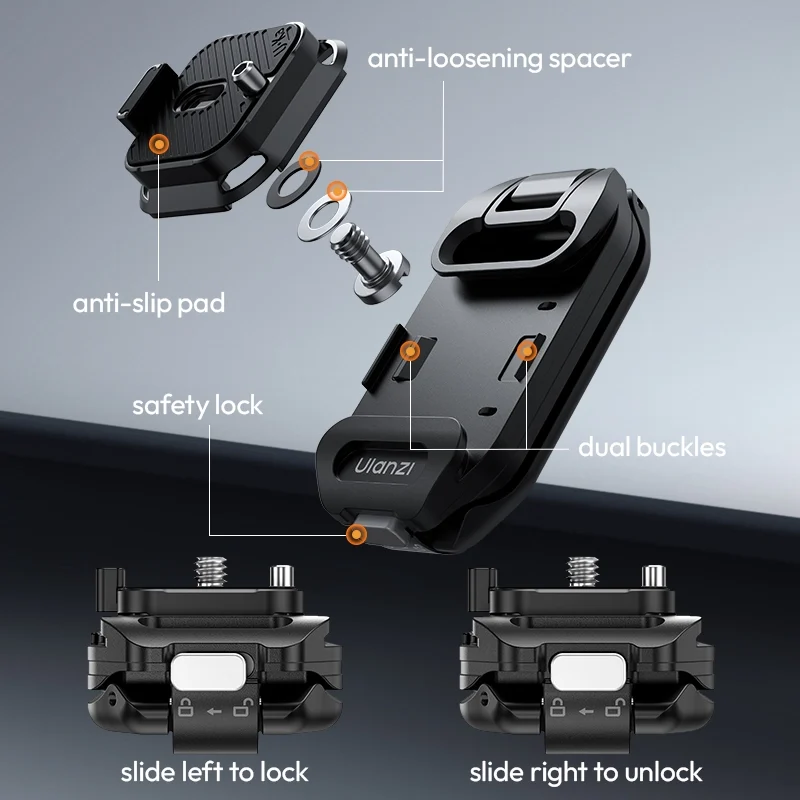 Ulanzi UKA07 UKA Quick Release Kit for Camera Backpack Strap Clip 9