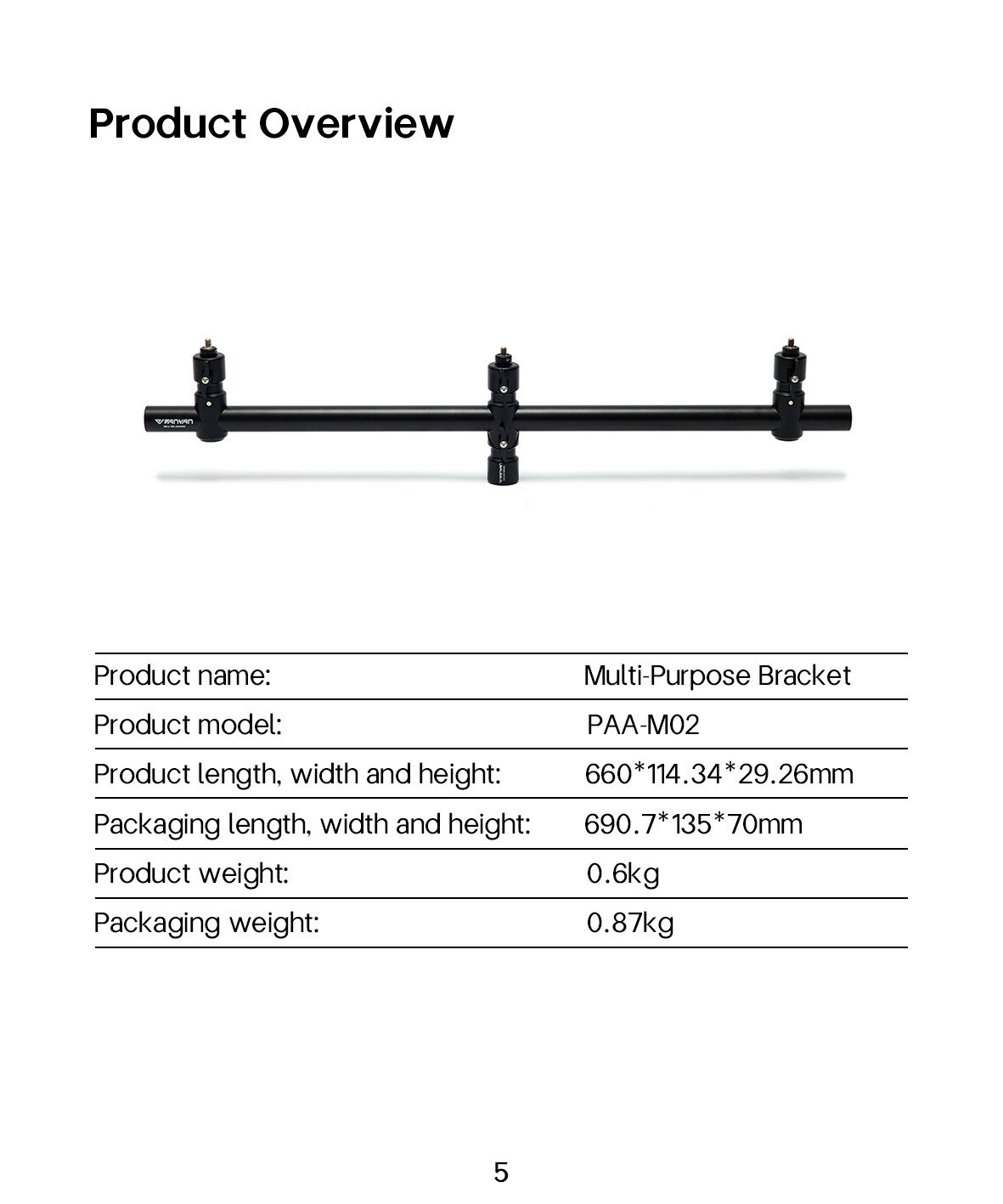 Acc panyan bracket paa m02 5