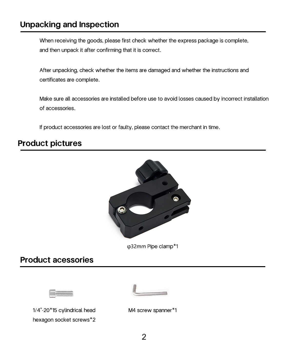Acc panyan clamp pa g3501 2