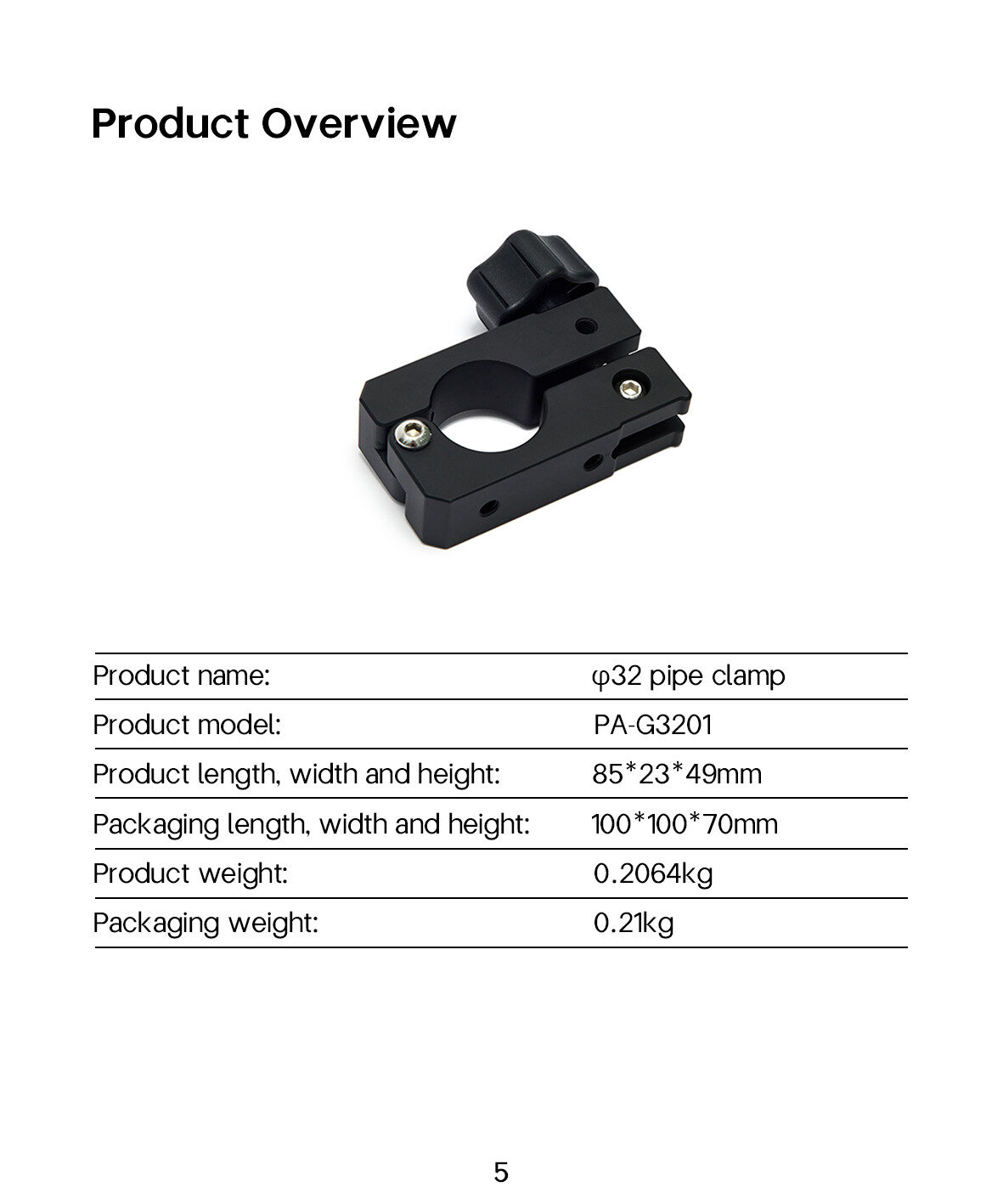 Acc panyan clamp pa g3501 5