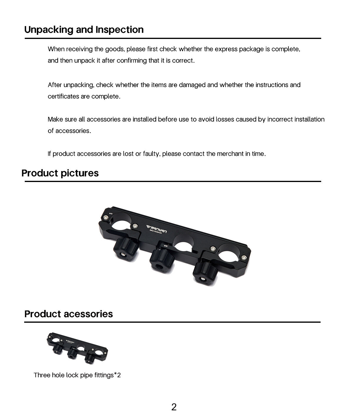Acc panyan clamp pa i301 2
