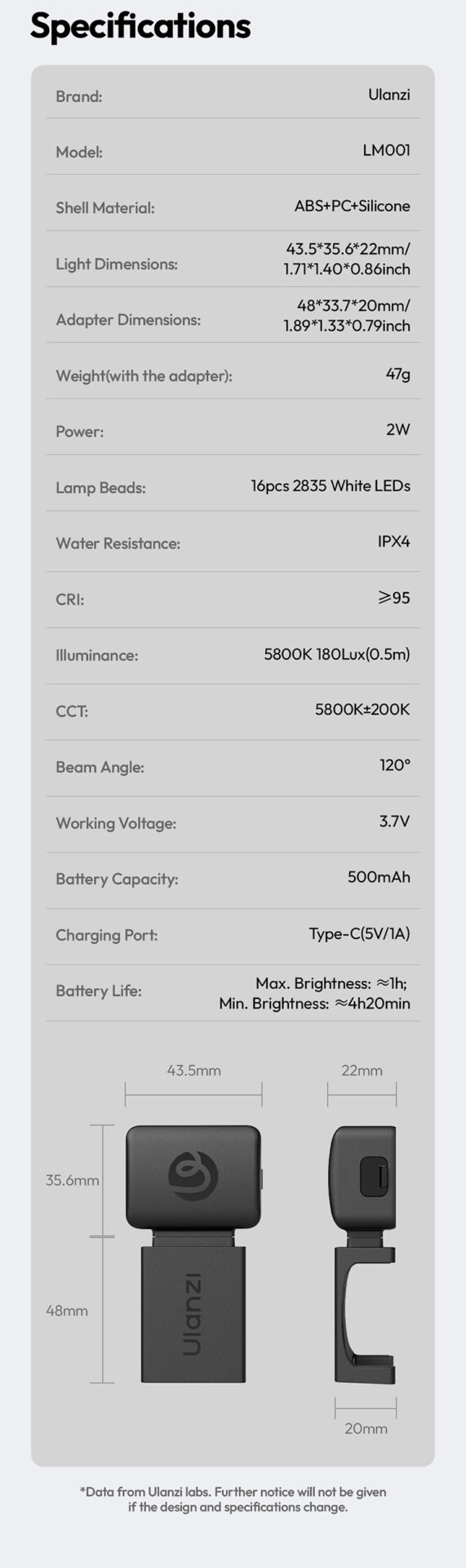 Led ulanzi lm001 11