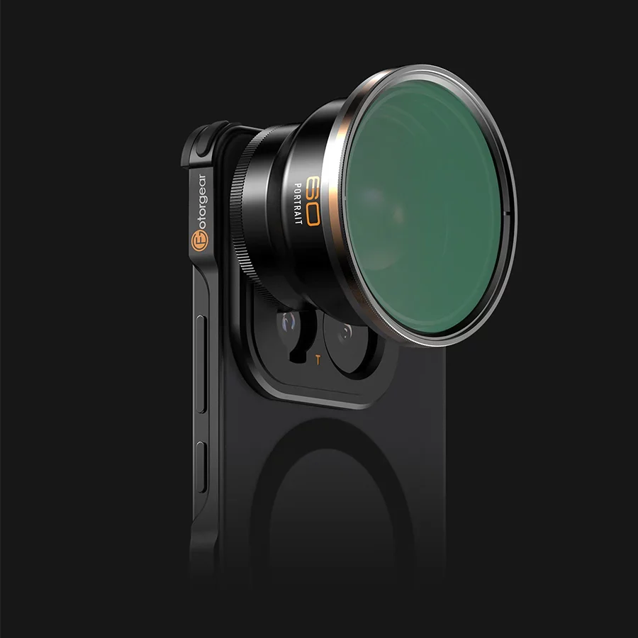 Fotorgear filter adapter on additional phone lens