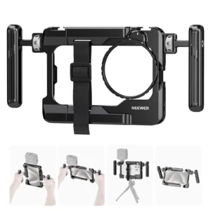 NEEWER PA017 Universal Phone Video Rig เคสมือถือ iPhone 16 Pro Max, 16 Pro, 15 Pro Max, 15Pro อุปกรณ์กันสั่นมือถือ ต่อฟิลเตอร์มือถือ ไฟดารา