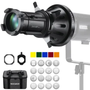 NEEWER LS-39 20° Spotlight Snoot สนูท สำหรับ ไฟสตูดิโอ พร้อมแผ่นโกโบ ฟิลเตอร์เจลสี ควบคุมทิศทาง ความเข้มแสง