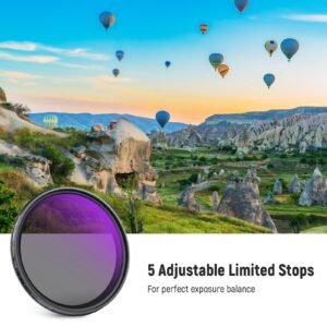 NEEWER ND2 32 (1 5 Stops) Variable ND Filter with Lens Cap 2ฟิลเตอร์ ฟิลเตอร์กล้อง