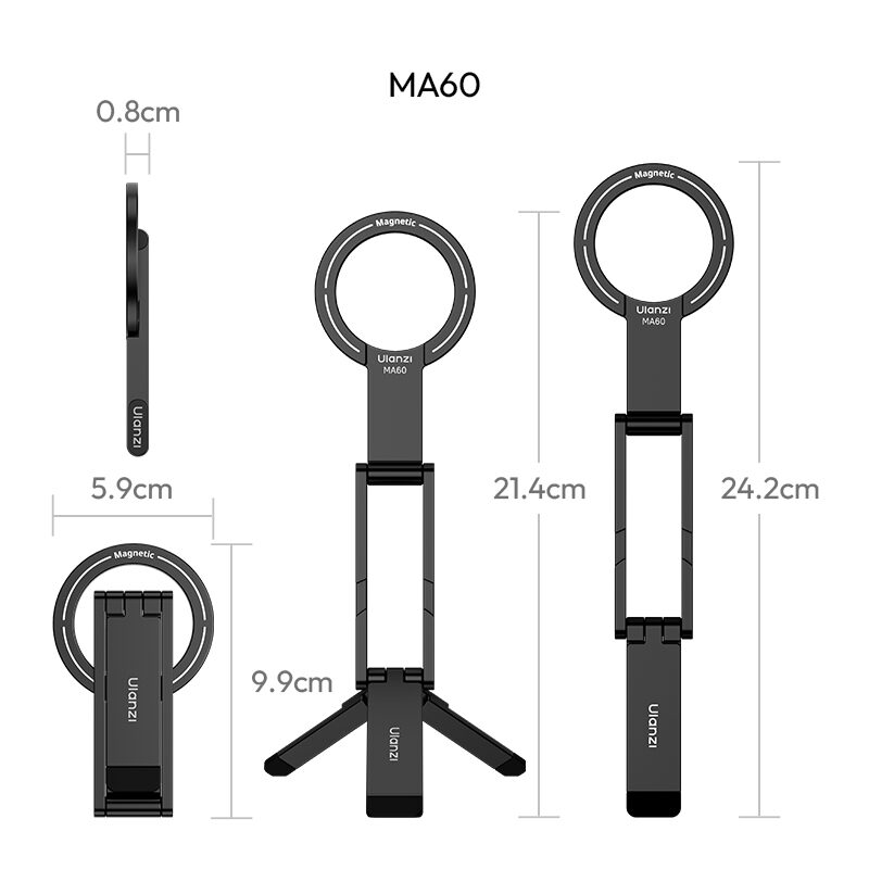 Ulanzi MA60 Foldable Magnetic Phone Tripod ขาตั้งสมาร์ทโฟน ขาตั้ง Magsafe
