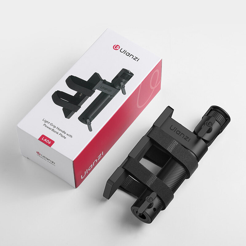 Ulanzi LA06 Light Handle Grip with Power Mount ด้ามจับไฟ LED พร้อมฐานใส่พาวเวอร์แบงค์ แบตสำรอง อเนกประสงค์