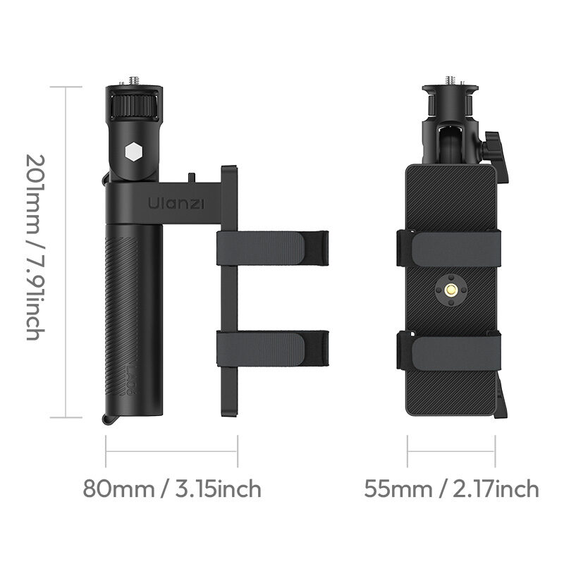 Ulanzi LA06 Light Handle Grip with Power Mount ด้ามจับไฟ LED พร้อมฐานใส่พาวเวอร์แบงค์ แบตสำรอง อเนกประสงค์