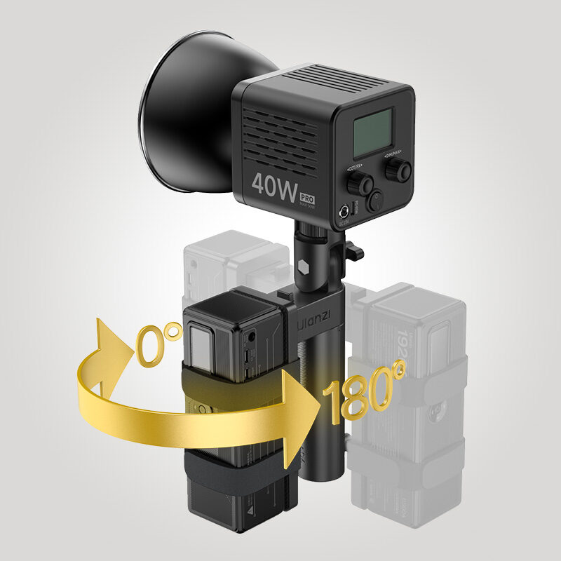 Ulanzi LA06 Light Handle Grip with Power Mount ด้ามจับไฟ LED พร้อมฐานใส่พาวเวอร์แบงค์ แบตสำรอง อเนกประสงค์