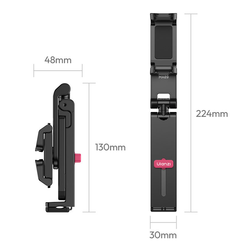 Ulanzi MA89 Phone Holder Mount with Clamp ขาตั้งมือถือ ที่วางโทรศัพท์แบบหนีบ ไม้เซลฟี่ 3in1