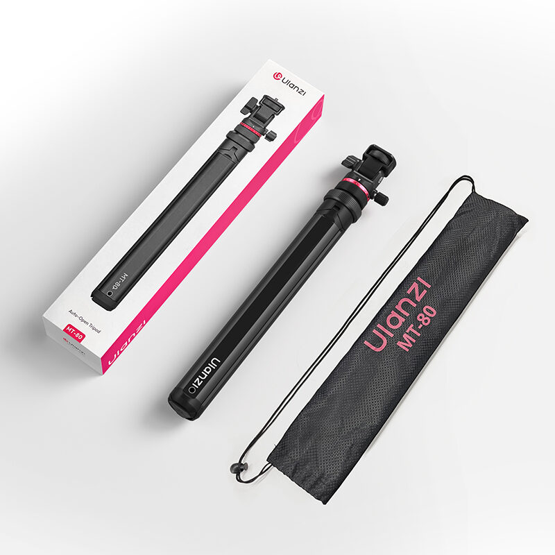 Ulanzi MT 80 Auto Open Tripod ขาตั้งกล้อง กางอัตโนมัติ ขาตั้งมือถือ ไม้เซลฟี่ ขาตั้ง 2 เมตร