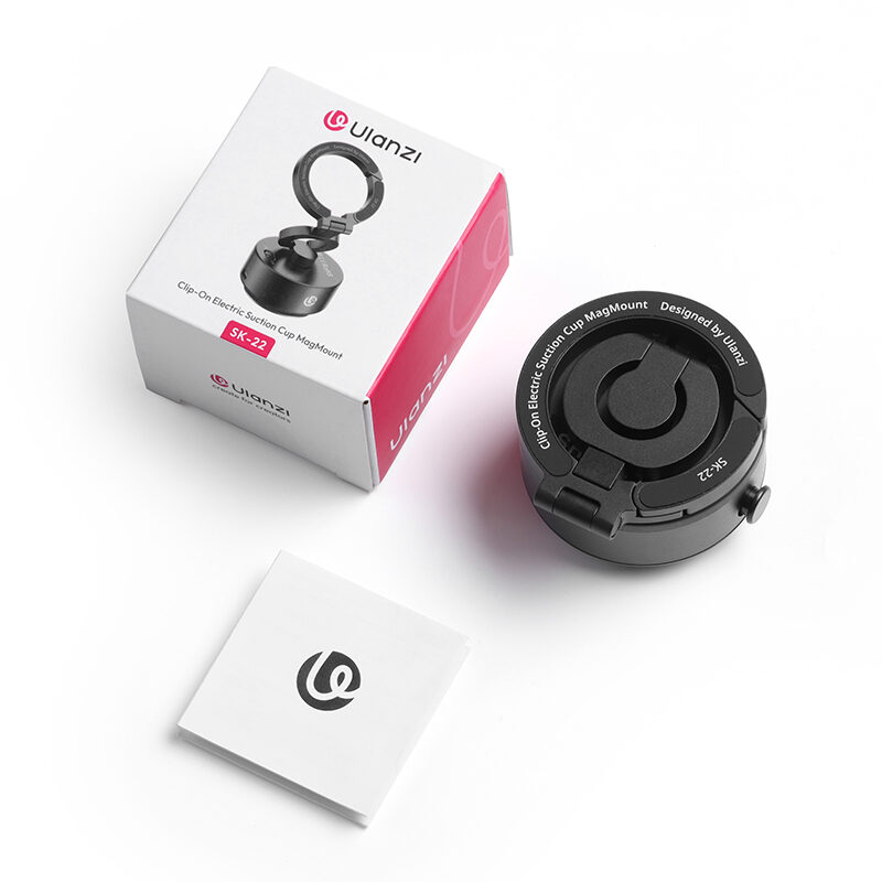 Ulanzi SK 22 Clip On Electric Suction Cup MagMount ที่วางโทรศัพท์ แม่เหล็กดูดไฟฟ้า ขาตั้ง Magsafe พร้อม MagLock Hook