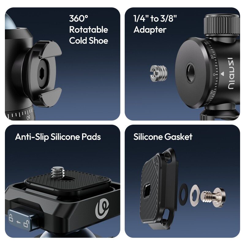 Ulanzi T100 Ball Head UKA Quick Release หัวบอล ขาตั้งกล้อง รองรับน้ำหนักสูงสุด 6kg ระบบปลดเร็ว