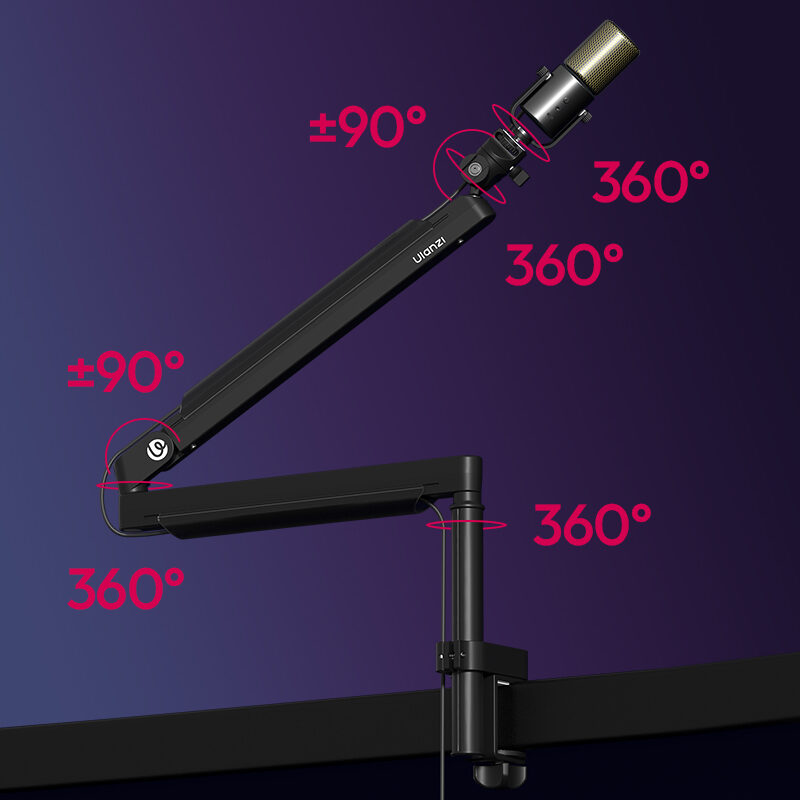 Ulanzi ZJ05 Adjustable Microphone Boom Arm แขนไมโครโฟน ขาจับไมค์หนีบโต๊ะ